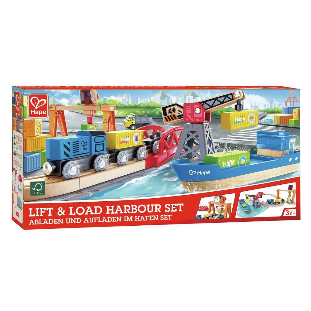 Hape Lift & Load Harbour Train Set