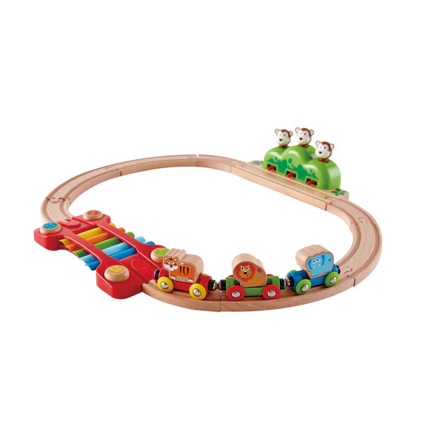 Hape Music and Monkeys Railway — Wooden Train Set