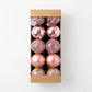 Rose Gold and Blush Pink Christmas Tree Baubles Set