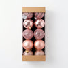 Rose Gold and Blush Pink Christmas Tree Baubles Set