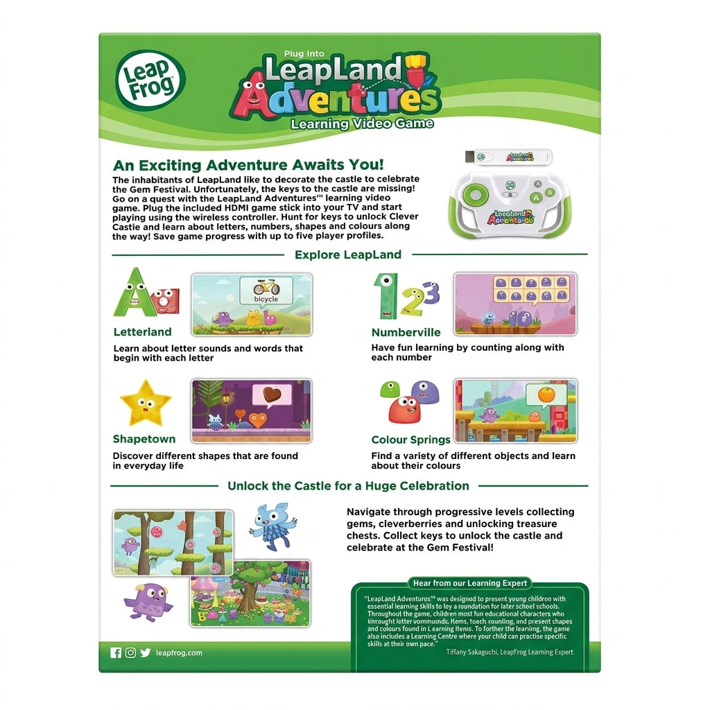 LeapLand Adventures Learning Video Game