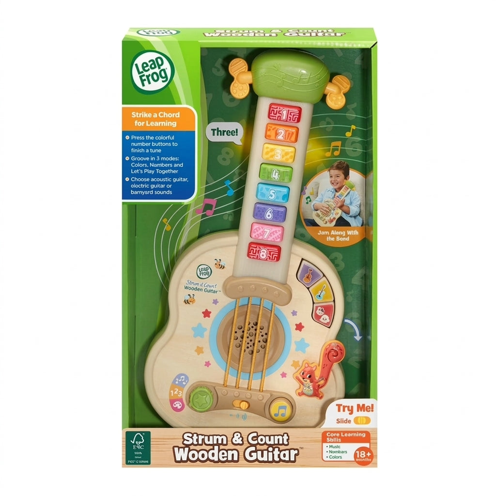 Strum & Count Wooden Guitar