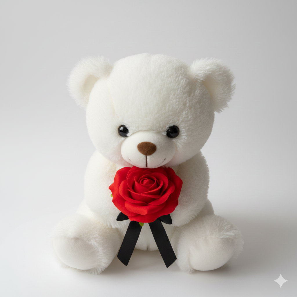 30CM White Plush Mini Teady Bear