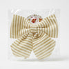 Christmas Cream & Gold Striped Decorative Bow