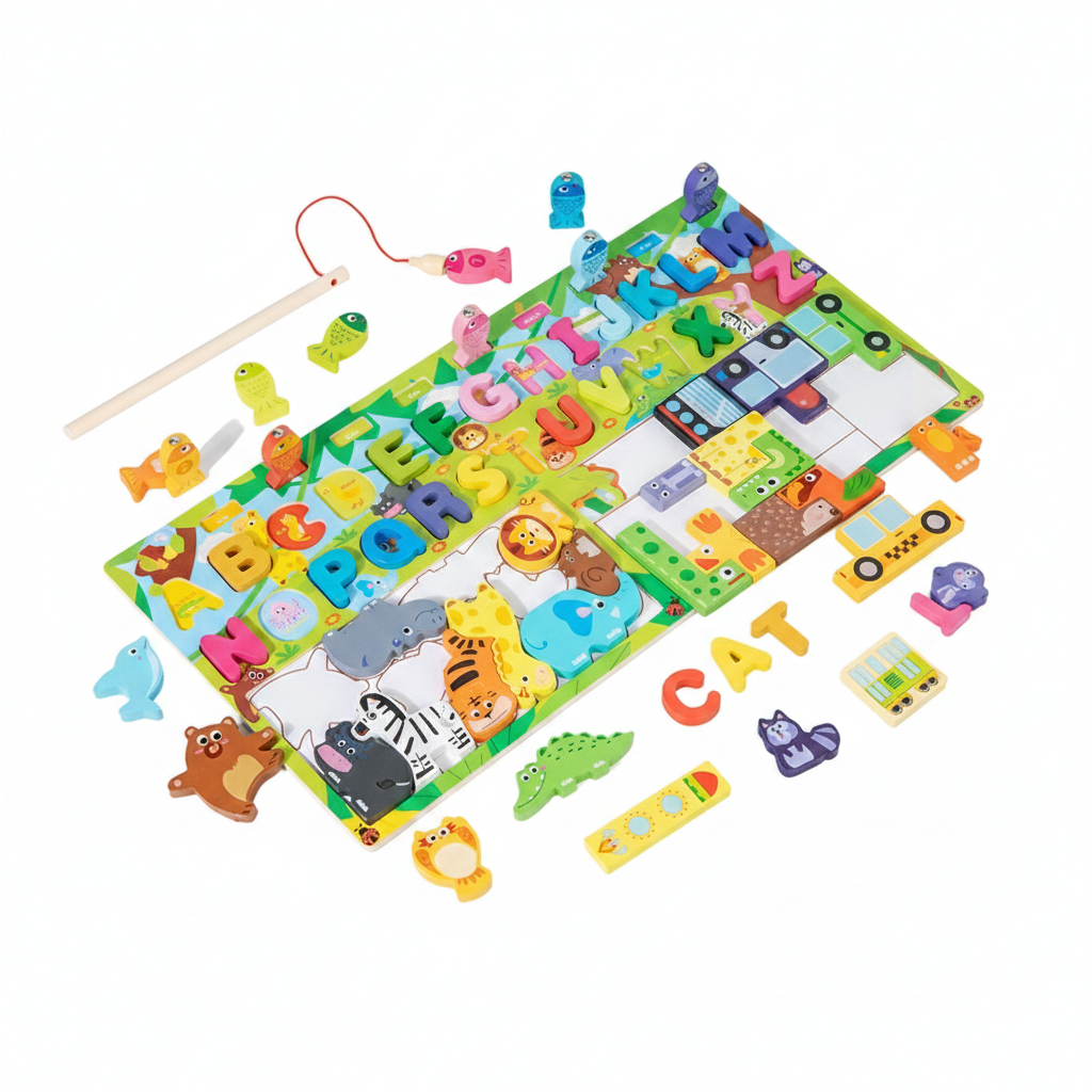 Letter Fishing 4-in-1 Board