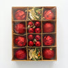 Red Christmas Tree Ornaments and Decorative Baubles Set