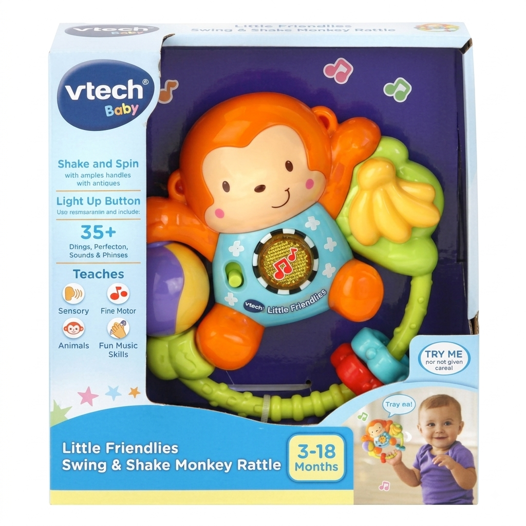 Little Friendlies Swing & Shake Monkey Rattle