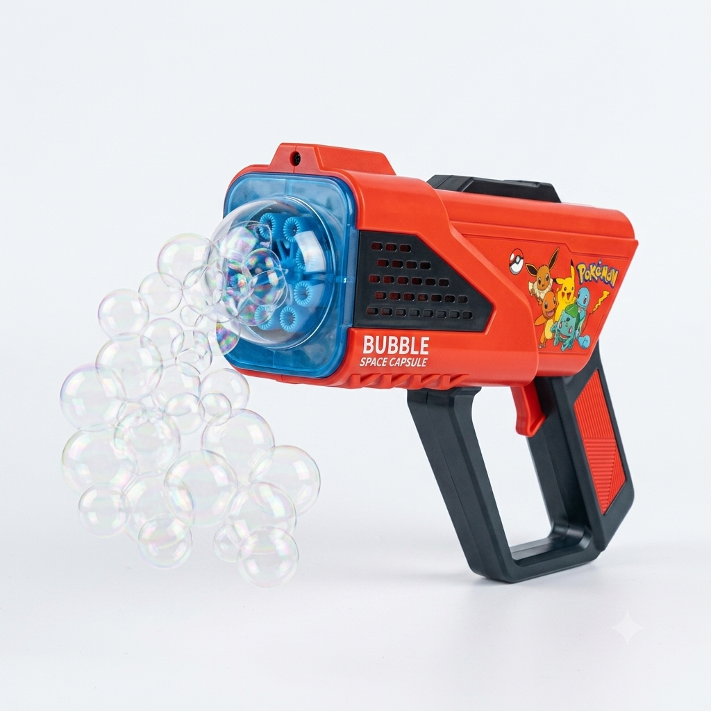 Pokemon Bubble Gun (Fully Automatic Rechargeable)