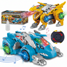 2-in-1 Automatic Spray Transforming Dinosaur.