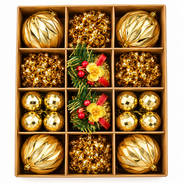 Christmas Tree Ornaments and Baubles Set