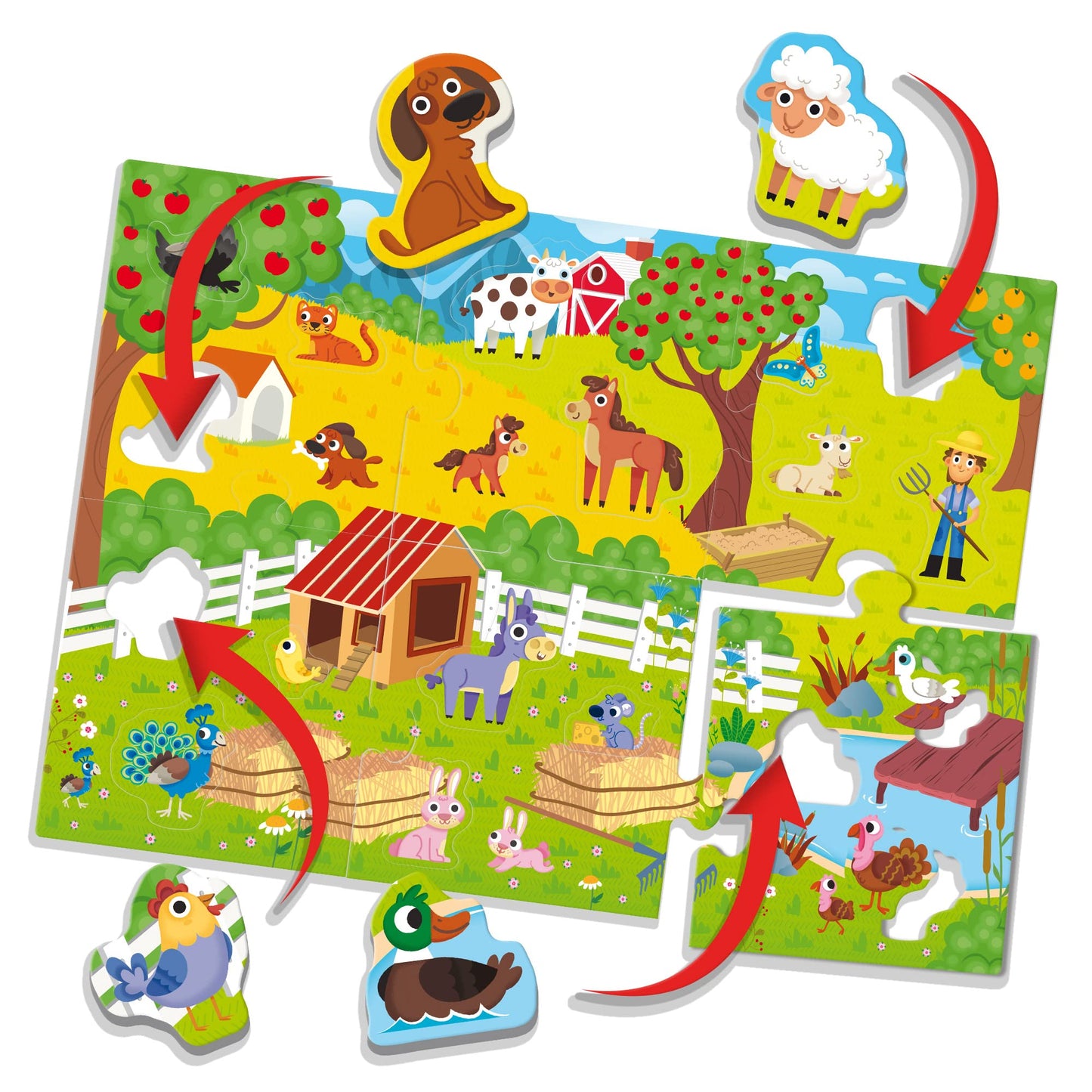 Montessori Baby Farm - Educational Puzzle Set