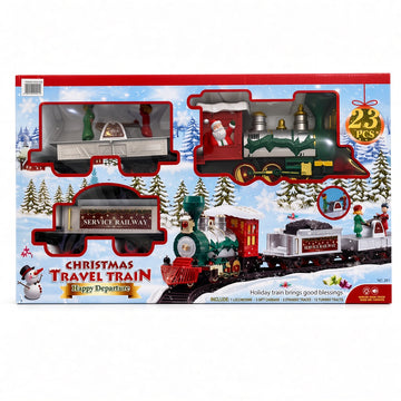23-Piece Christmas Travel Train Set with Lights & Music
