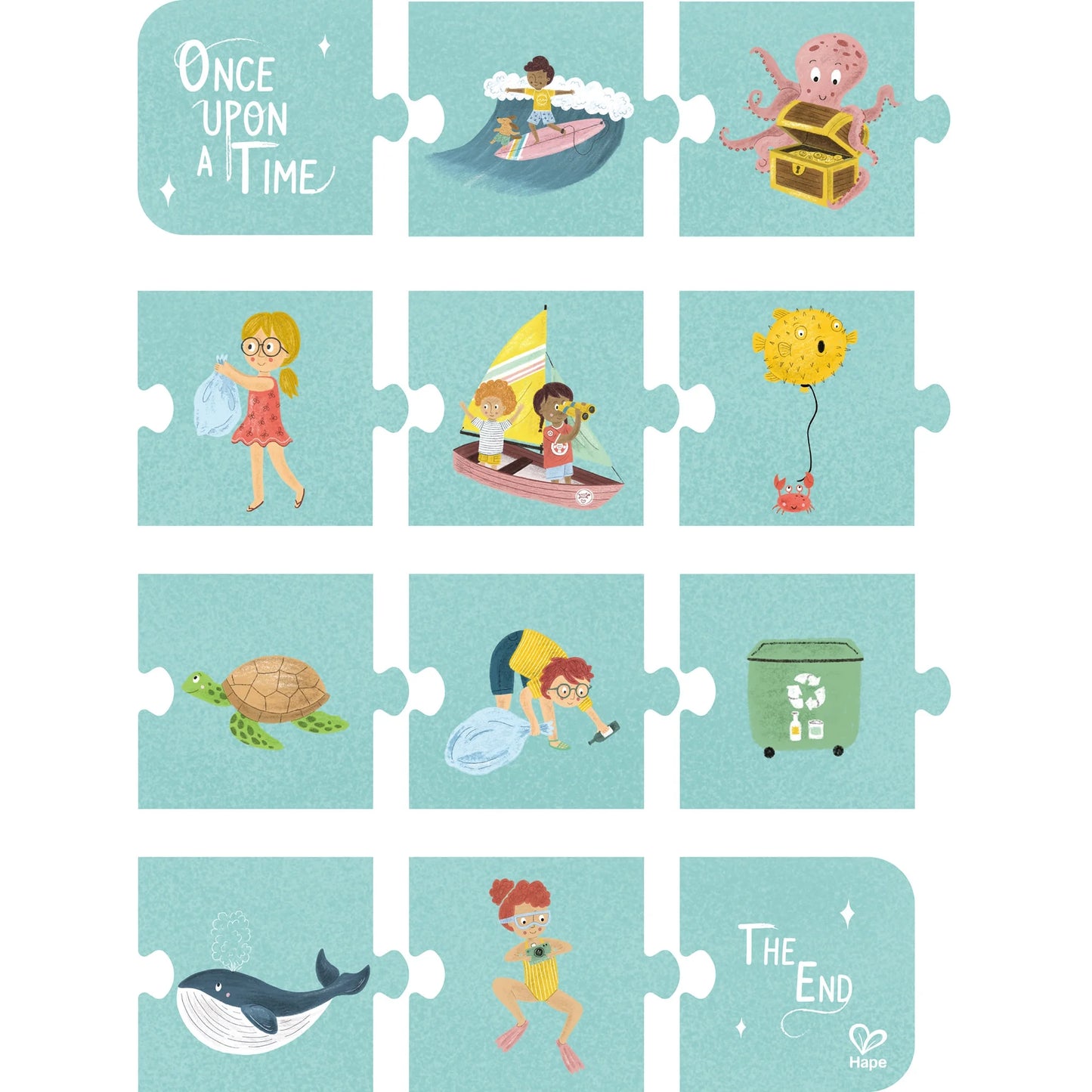 Ocean Friends Puzzle – 3-in-1 Multi-Pack Set