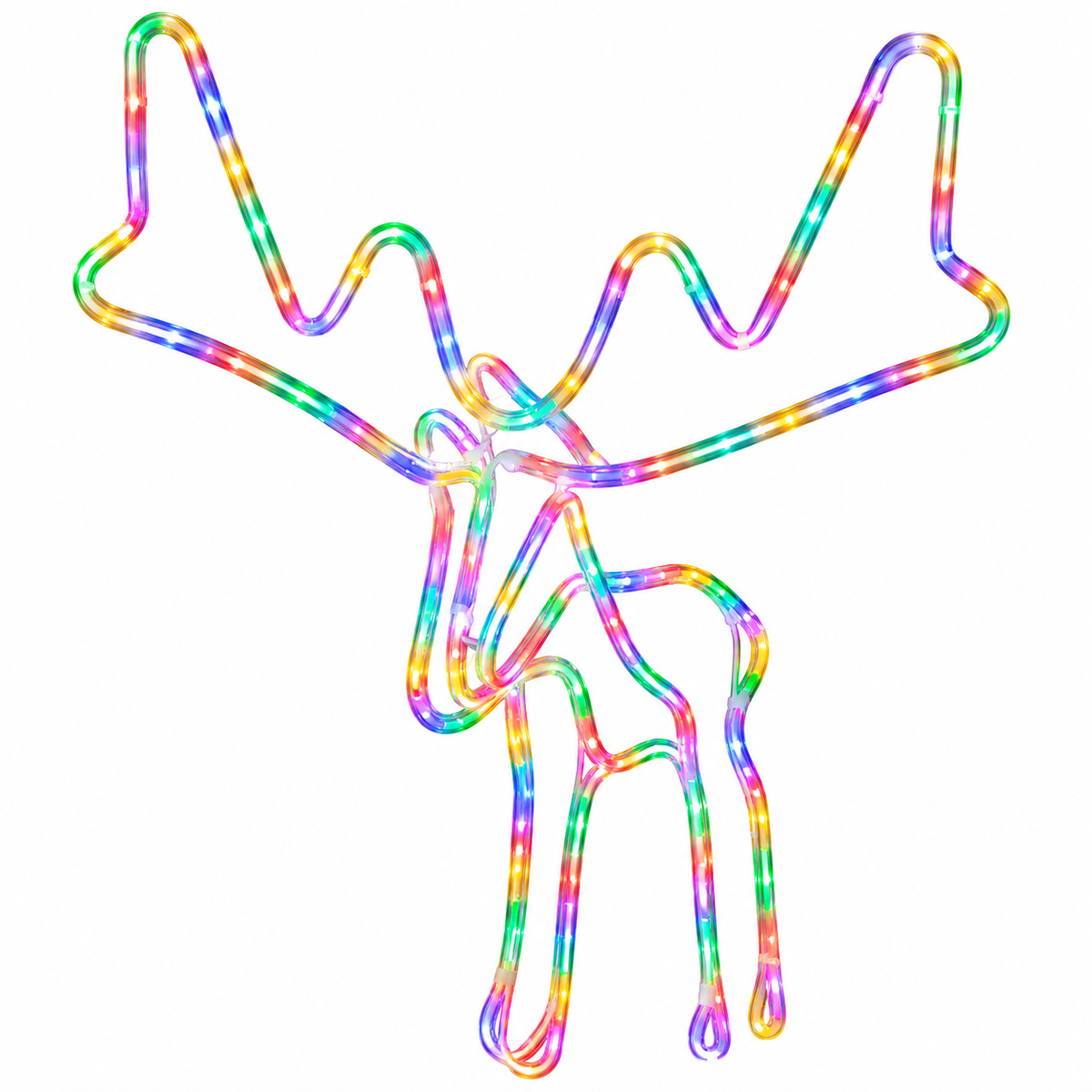 Multicoloured LED Reindeer Christmas Decoration