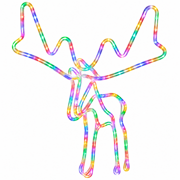 Multicoloured LED Reindeer Christmas Decoration