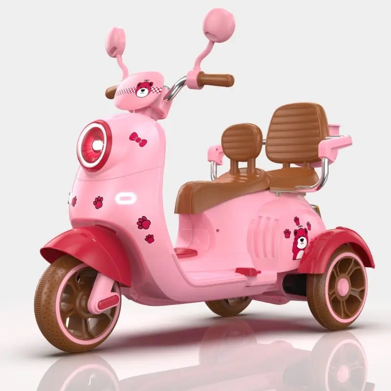 Kids Electric Ride-On Scooter with Backrest