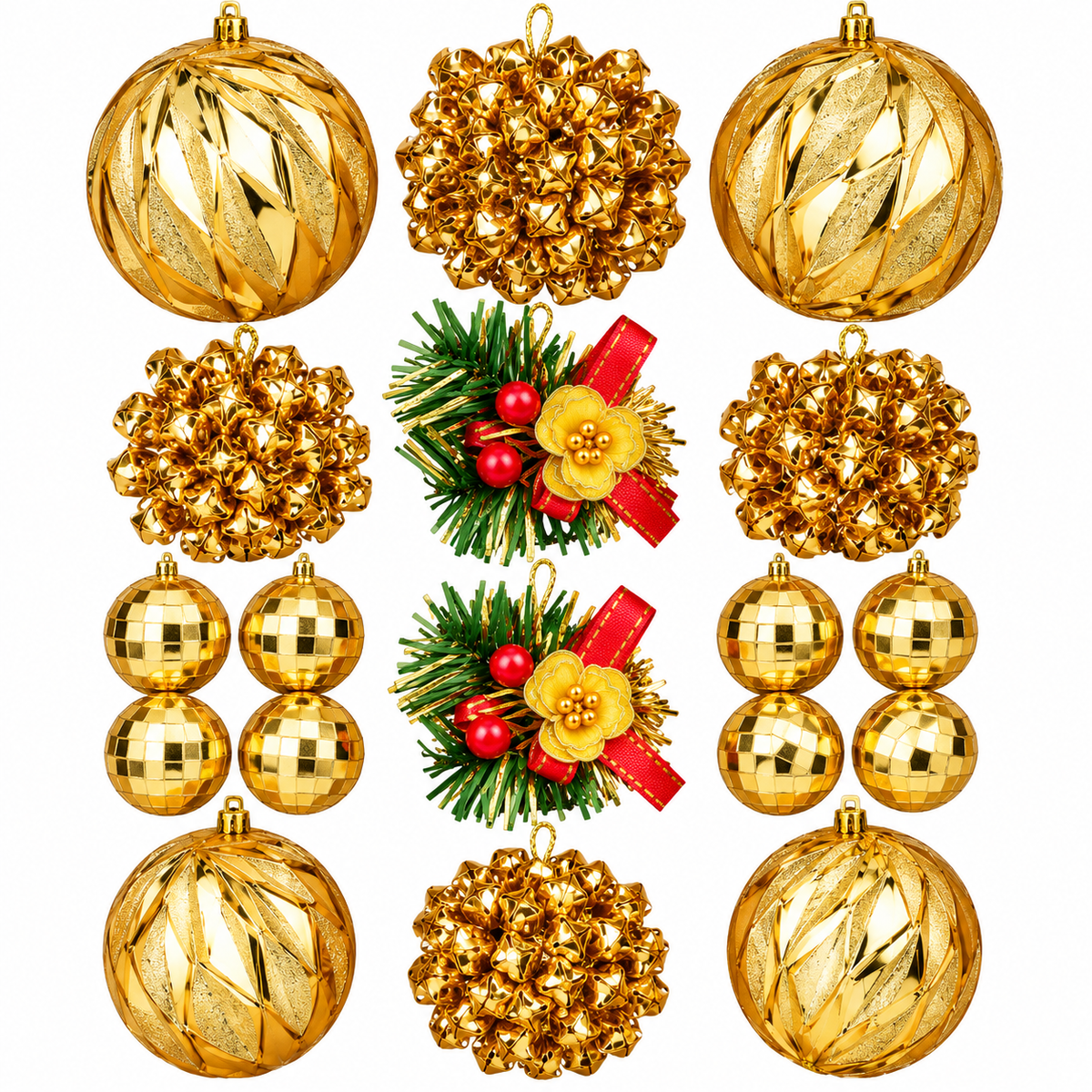 Christmas Tree Ornaments and Baubles Set