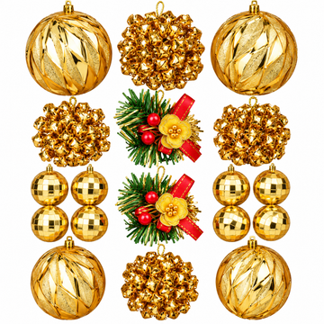 Christmas Tree Ornaments and Baubles Set