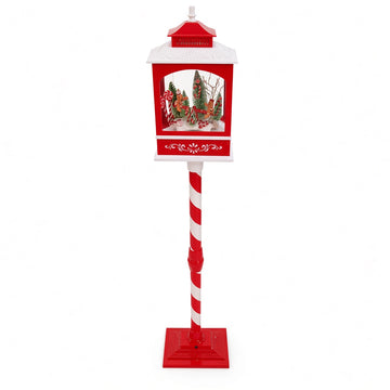Christmas Musical Snowing Street Lamp Post with LED Lights