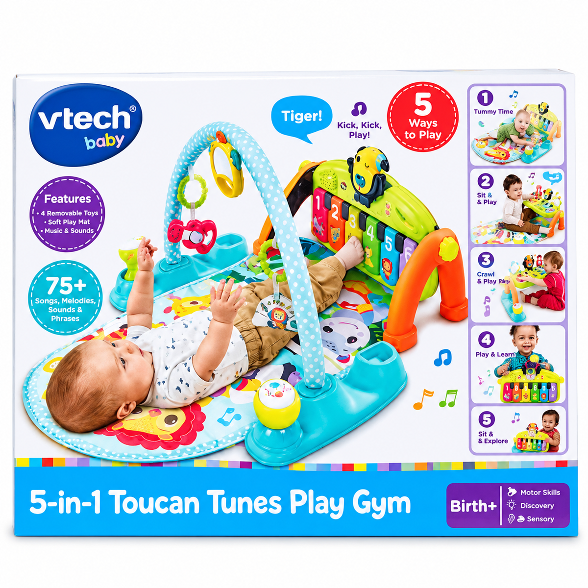 5-in-1 Toucan Tunes Play Gym – Interactive Baby Activity Mat
