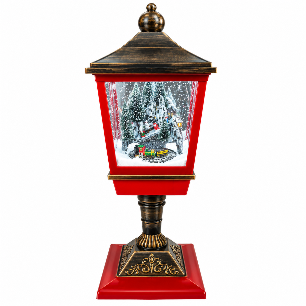 Musical Christmas Street Lamp Snow Globe Lantern