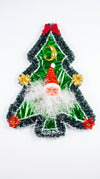 Christmas Tree Wall Hanging Decoration with Santa Claus and Crescent Moon