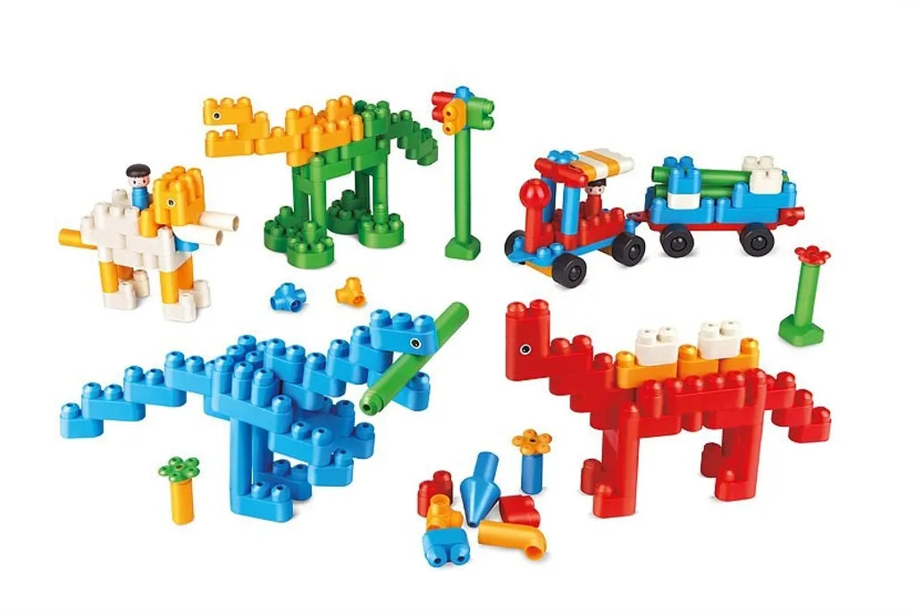 Hape PolyM Dinosaur Paradise Kit – Building Blocks Adventure