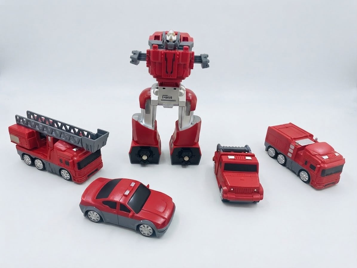 Inspire Creativity: 5-in-1 Magnetic Emergency Rescue Robot Toy Set