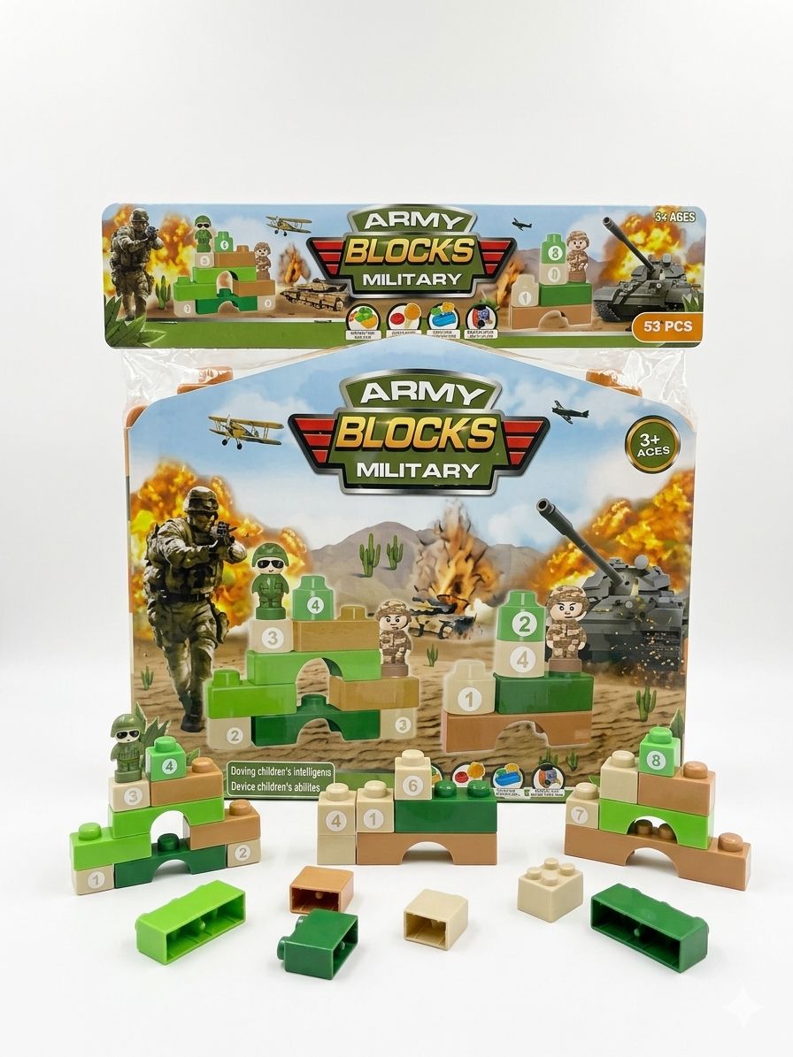 Army Blocks Military ( 53 pieces )