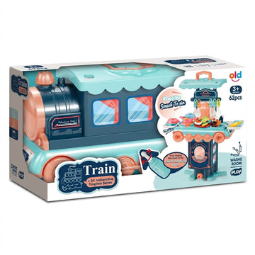 2-in-1 Train Kitchen Playset