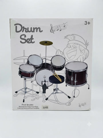 Wooden Kids Drum Set with Stool &amp; Cymbal