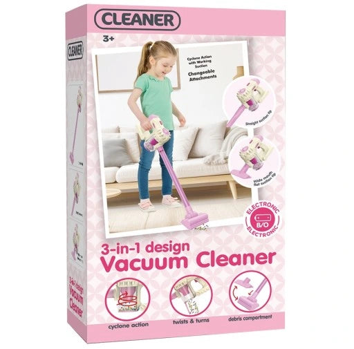 Battery-Operated Toy Vacuum Cleaner – 3-in-1 Cleaning Fun for Kids