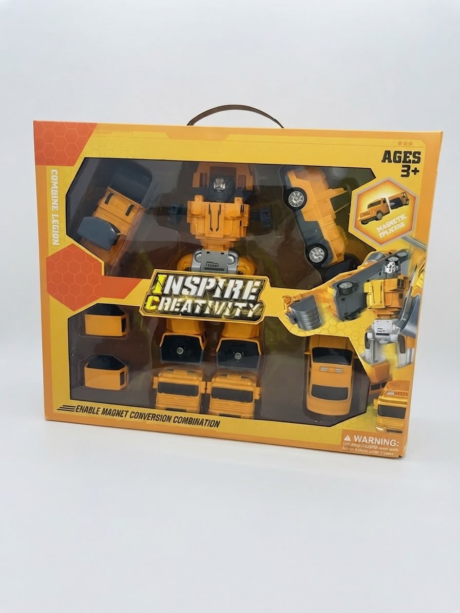 Inspire Creativity: 5-in-1 Magnetic Construction Robot Toy Set