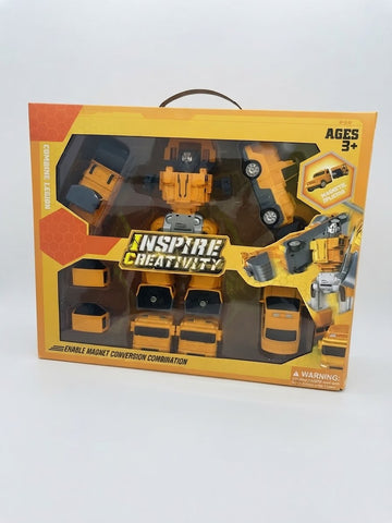 Inspire Creativity: 5-in-1 Magnetic Construction Robot Toy Set