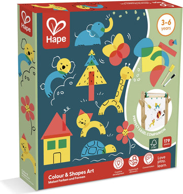 Hape Colour & Shapes Art Set – Creative Learning Art Kit for Kids