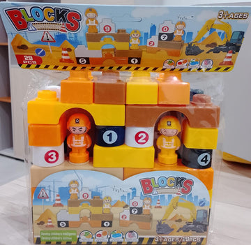 Construction & Engineering Building Blocks Set (29-Piece)