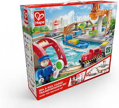 Sea And Rail Cargo Transportation Set