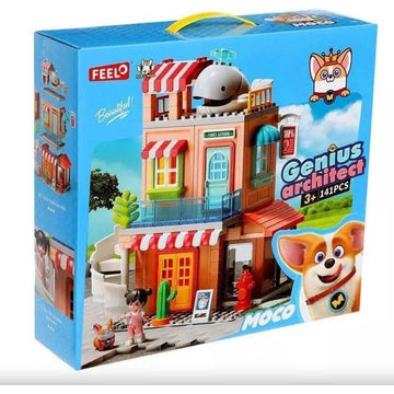 FEELO Genius Architect Multi-Storey House Building Blocks Set (141 Pieces)