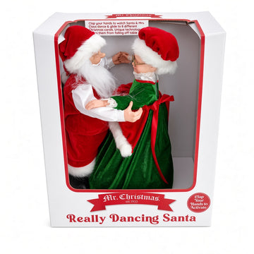 Dancing Santa & Mrs. Claus Musical Decoration