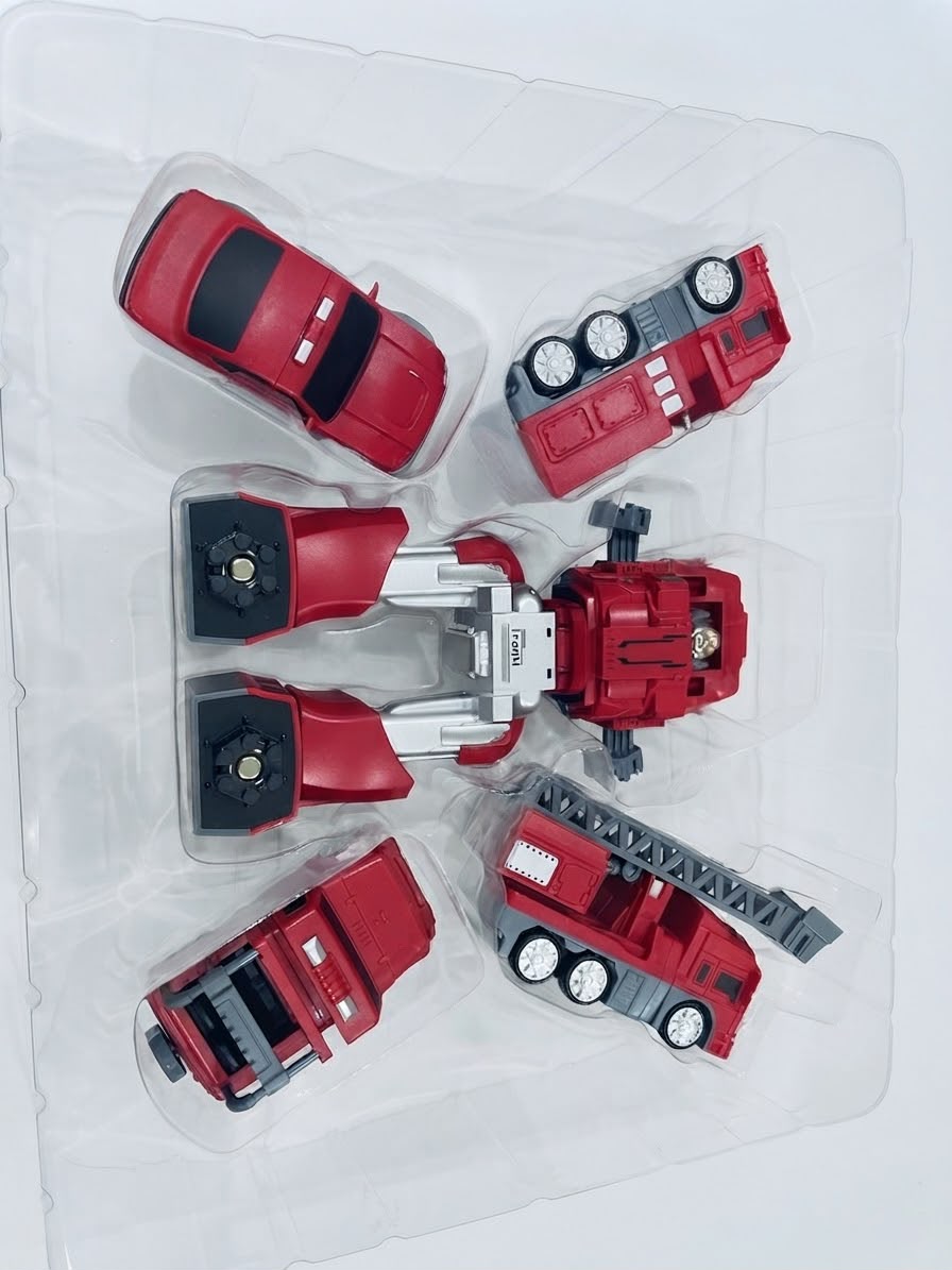 Inspire Creativity: 5-in-1 Magnetic Emergency Rescue Robot Toy Set