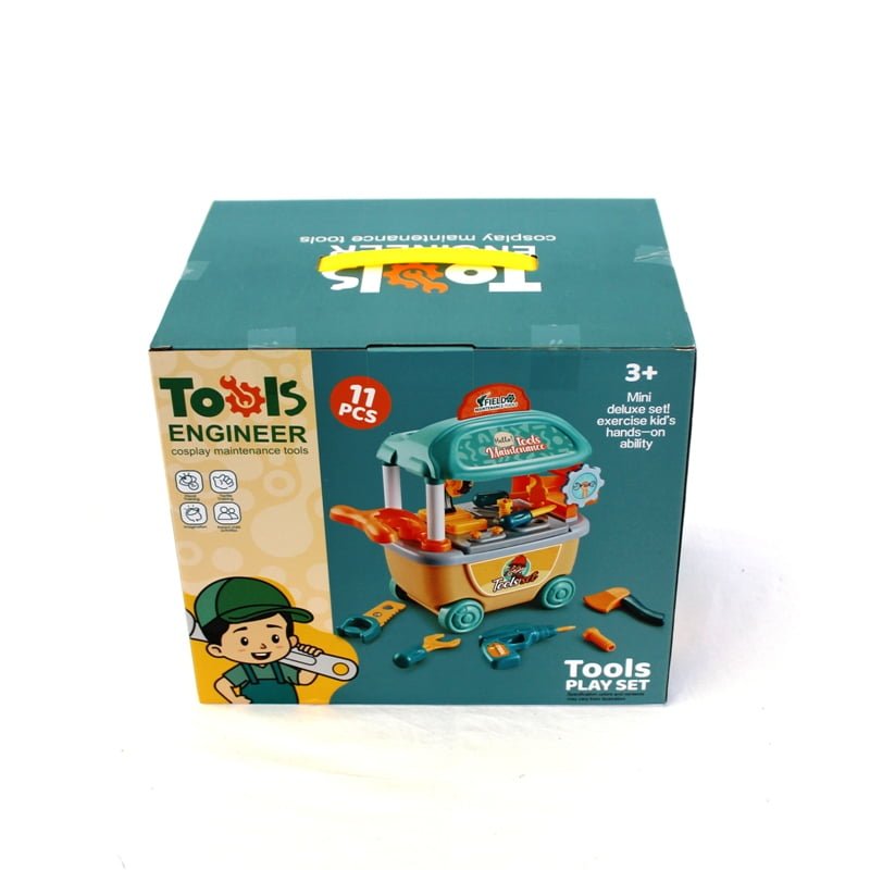 Children's Portable Tool Workbench Play Set – Pretend Engineer Roleplay