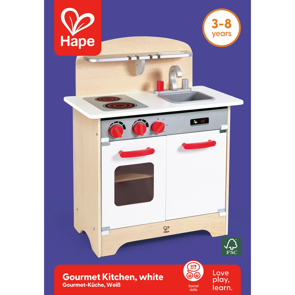 Hape White Gourmet Kitchen Playset