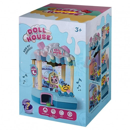 Doll House Candy Shop – Interactive Playset with Light & Music (Blue)