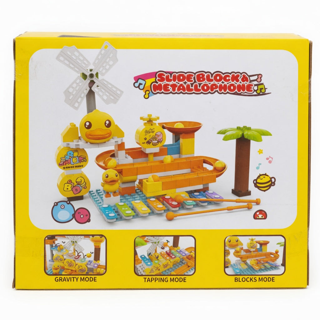B.Duck 2-in-1 Slide Block & Metallophone
