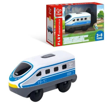 Hape White Intercity Battery Powered Locomotive toy train