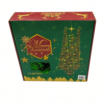 Green Tinsel Artificial Christmas Tree