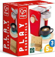 Play Essentials Wooden Toy Coffee Machine
