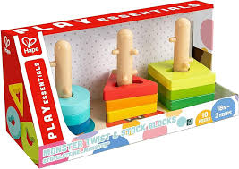 Hape Monster Twist & Stack Blocks Toy Set