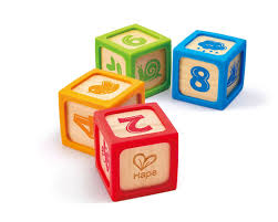 Hape Play Essentials Smart Start Blocks | Wooden Baby Learning Blocks