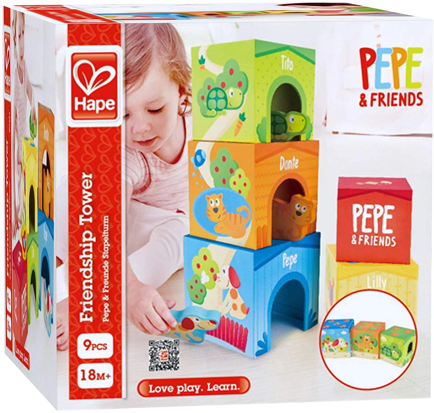 Hape Friendship Tower – Wooden Stacking Toy Set for Kids